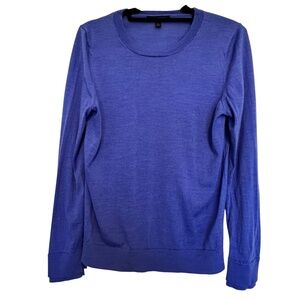 Banana Republic Merino Wool Periwinkle Crewneck Sweater Size Large